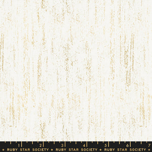 Ruby Star Society - BRUSHED METALLIC - Slate Gray- RS2005-14M - One Half Yard - Moda - Gold Metallic Gray - Sarah Watts