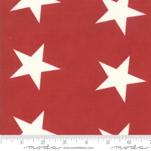 Load image into Gallery viewer, MACKINAC ISLAND - #14889-20 - *** 15&quot; PIECE *** - Large Stars - Red - Minick &amp; Simpson- Moda -White Stars on Red - Quilts of Valor - Remnant
