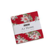 Load image into Gallery viewer, AT HOME -  55200 PPB - Charm Pack - by Bonnie and Camille for Moda - Bonnie - Red - Linen - Green - Thimbleblossoms - Houses-Floral-Stripes
