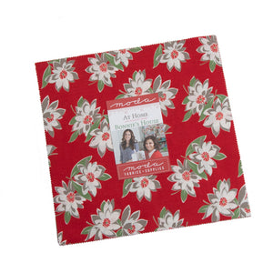 AT HOME -  55200 JRB - Jelly Roll  - by Bonnie and Camille for Moda - Bonnie - Red - Linen - Green - Thimbleblossoms - Houses-Floral-Stripes