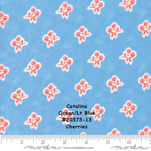 CATALINA - #20373-11 - Red - Lollipop- Cherries - by Fig Tree for Moda - One Half Yard - Catalina Quilt Kit - Backing Set - Cherries/Cream