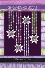 Load image into Gallery viewer, PATTERN:   Showering Stars  - Robin Pickens - RPQP-SS117 - Jelly Roll Friendly - 75&quot; x 90&quot;
