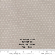 Load image into Gallery viewer, All Hallow&#39;s Eve - #20354-15 - Polka Dot Circles - Fog - Grey - ONE HALF YARD - by Fig Tree - Halloween - Small Print - Background - Neutral
