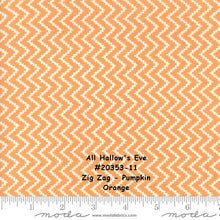 Load image into Gallery viewer, All Hallow&#39;s Eve - #20353-15 - Zigzag - Fog - Grey - ONE HALF YARD - by Fig Tree - Halloween - Chevron - Background
