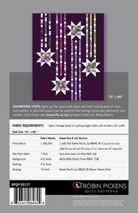 PATTERN:   Showering Stars  - Robin Pickens - RPQP-SS117 - Jelly Roll Friendly - 75" x 90"