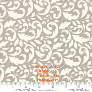 All Hallow's Eve - #20355-13 - Houndstooth - Midnight - Black - ONE HALF YARD - by Fig Tree - Halloween - Background - Neutral - Backing