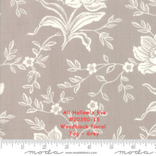 Load image into Gallery viewer, All Hallow&#39;s Eve -#20350-26 - Woodblock Floral - Ghost - Natural - ONE HALF YARD - by Fig Tree - Halloween - Large Floral Print - Backing
