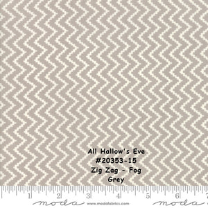 All Hallow's Eve -#20350-26 - Woodblock Floral - Ghost - Natural - ONE HALF YARD - by Fig Tree - Halloween - Large Floral Print - Backing