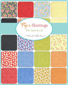 Figs & Shirtings - 20390 - Layer Cake - 10" Squares - by Fig Tree - Shirtings - Small Prints - 1930's prints - Vintage - Figgy Colors
