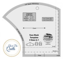 Load image into Gallery viewer, NOTION:  Creative Grids Face Mask Template - 3 Sizes - Easy - Masks
