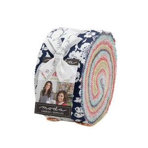 SHINE ON -  55210 JR - Jelly Roll - by Bonnie and Camille for Moda - Thimbleblossoms - Floral - Bias Stripes - Geometric