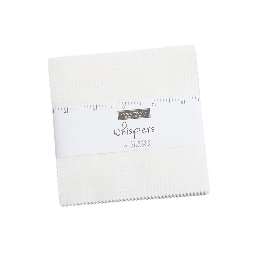 WHISPERS - Charm Pack  - 33550 - by Studio M for Moda - Basics - Backgrounds - Neutrals - Low Volume - Modern
