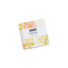 Load image into Gallery viewer, HAPPY DAYS - #37600 - Charm Pack - by Sherri &amp; Chelsi for Moda - Floral Prints -Coral - Grey - Navy - Citrine - Red - Aqua - Stripes - Dots
