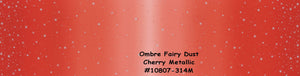 OMBRE FAIRY DUST - Cherry - #10807-314M - One Half Yard -  by V and Co. for Moda - Modern - Silver Stars & Gold - Christmas