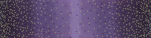 Load image into Gallery viewer, OMBRE FAIRY DUST - Cherry - #10807-314M - One Half Yard -  by V and Co. for Moda - Modern - Silver Stars &amp; Gold - Christmas

