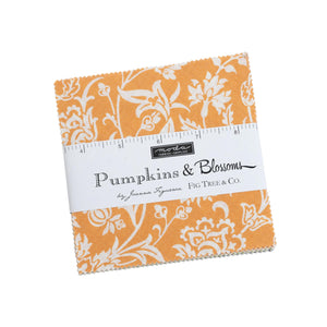 PUMPKINS and BLOSSOMS - by Fig Tree - 20420 -Fat Quarter Bundle - 38 skus- Halloween - Autumn - Orange - Black - Cream -Grey -Green