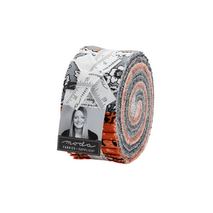 MIDNIGHT MAGIC 2 - 24100 -  Charm Pack - by April Rosenthal of Prairie Grass Patterns - Moda - Halloween - Grey - Orange - Black-Autumn-Fall