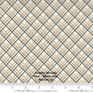 PUMPKINS and BLOSSOMS - #20423-21 - Vanilla Pumpkin - Off White-Orange - Harlequin Geometric - Fig Tree -One Half Yard - Backing - Borders
