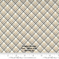 PUMPKINS and BLOSSOMS - #20424-26 - Pebble - Gray - Plaid Bias Check - Fig Tree - One Half Yard - Binding - Borders