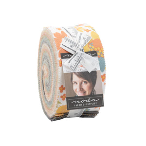 COZY UP - MINI Charm Pack - #29120 - by Corey Yoder for Moda - Autumn - Rich Yellows, Oranges, Greens, Grays, and Teal - Checks - Floral