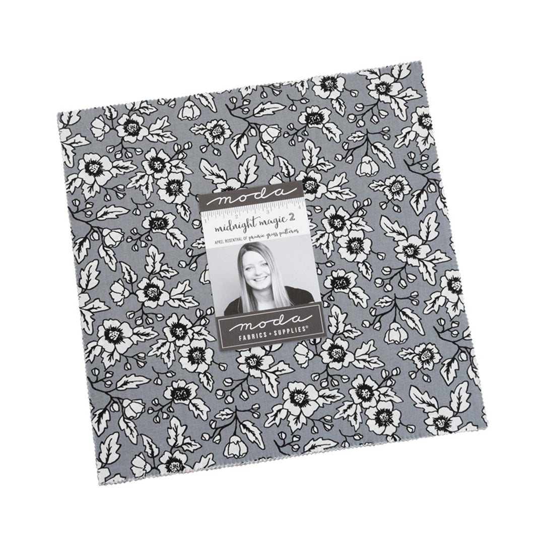MIDNIGHT MAGIC 2 - 24100 -  Layer Cake - by April Rosenthal of Prairie Grass Patterns - Moda - Halloween - Grey - Orange - Black-Autumn-Fall