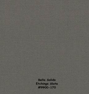 Bella Solids - GRAPHITE - 1/2 YARD - #9900-202 - Dark Gray - Solids - Modern - Blender