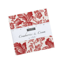 Load image into Gallery viewer, Cranberries &amp; Cream - LAYER CAKE - #44260 - by 3 Sisters for Moda - Classic - Red - Ivory - Deep Red - Tan - Red and Cream
