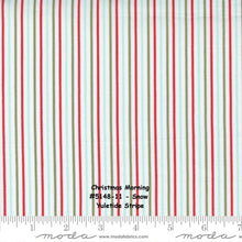 Load image into Gallery viewer, CHRISTMAS MORNING - 5148-11 - Snow - Yuletide Stripe - by Lella Boutique for Moda - Polka Dot - Christmas - Holiday - Binding
