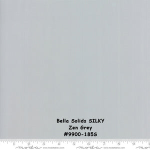 Moda Bella Solid - ZEN GREY SILKY - One Half Yard- 9900-185S- Low Volume - Solid - Neutral - Blender - Modern