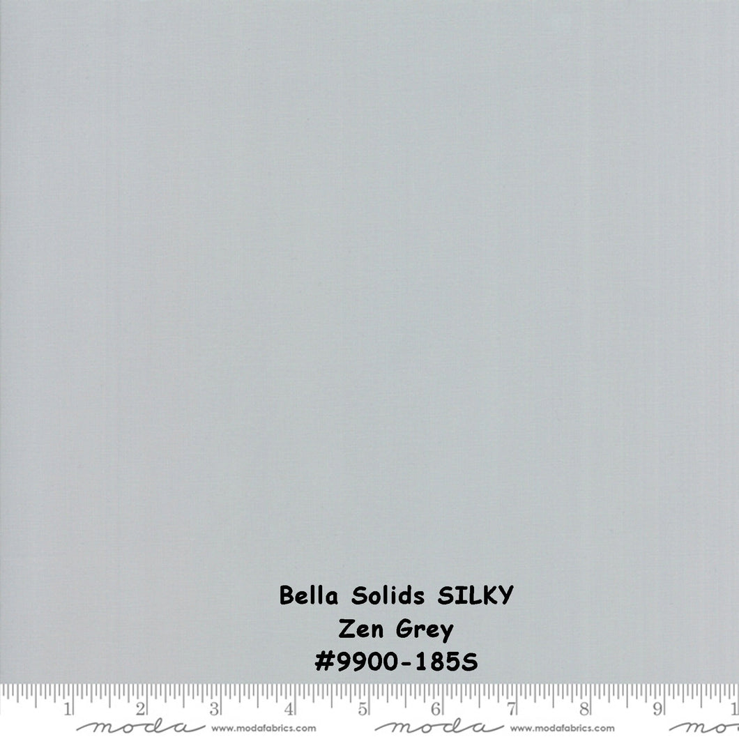 Moda Bella Solid - ZEN GREY SILKY - One Half Yard- 9900-185S- Low Volume - Solid - Neutral - Blender - Modern