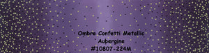 OMBRE CONFETTI METALLIC - Honey - #10807-219M - One Half Yard -  by V and Co. for Moda - Modern - Golden Yellow and Gold Metallic