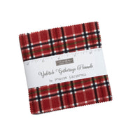 YULETIDE GATHERINGS - Charm Pack - #49140PPF - by Primitive Gatherings - Flannel - Christmas - Man Quilt - Red - Grey - Green -Plaid-Stripes