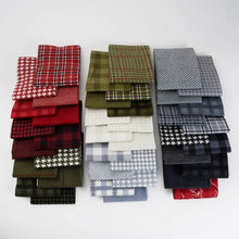 Load image into Gallery viewer, YULETIDE GATHERINGS - Charm Pack - #49140PPF - by Primitive Gatherings - Flannel - Christmas - Man Quilt - Red - Grey - Green -Plaid-Stripes

