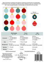 Load image into Gallery viewer, PATTERN:   RETRO ORNAMENT  - lbs-#114 - by Lo and Behold Stitchery - Wall Hanging - Crib - Bed  - Quilt Pattern - Christmas-Modern-Holiday
