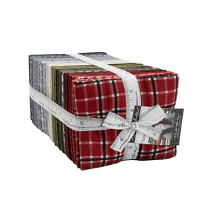 YULETIDE GATHERINGS - Charm Pack - #49140PPF - by Primitive Gatherings - Flannel - Christmas - Man Quilt - Red - Grey - Green -Plaid-Stripes