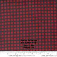 YULETIDE GATHERINGS - 49145-11F - Berry - Red - Black -Mini Buffalo Check - Primitive Gatherings - Flannel - Man Quilt