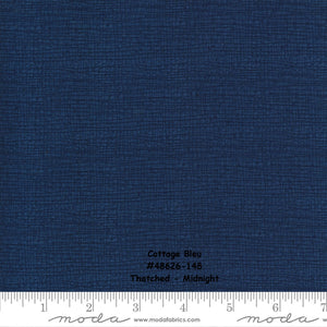Cottage Bleu - 48691-17 - Butterflies - Sky - ONE HALF YARD - by Robin Pickens for Moda - Modern - Butterfly Print - Blue