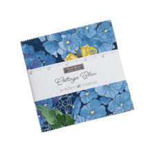 Load image into Gallery viewer, COTTAGE BLEU - Layer Cake - #48690 - by Robin Pickens for Moda - Blue - Hydrangeas - Butterflies - Yellow - Creamy White - Thatched
