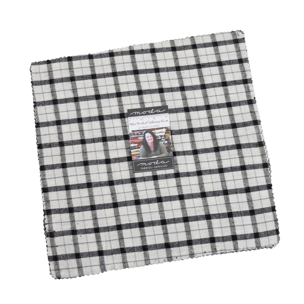 Urban Homestead Gatherings Wovens - Layer Cake - #49150 LC - by Primitive Gatherings - Neutrals - Blue - Gray - Tan - Charcoal
