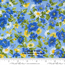 Load image into Gallery viewer, SUMMER BREEZE 2021 - Daisy Bouquet - Sky Multi - 33611-15 - by Moda - Classic - Blue - Yellow - Sky Background - Floral - One Half Yard
