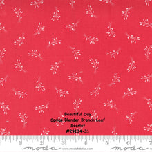 Load image into Gallery viewer, BEAUTIFUL DAY - #29134-31 - Sprigs Blender Branch Leaf - Scarlet - Red  - Coriander Quilts - Moda - One Half Yard
