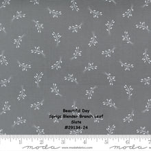 Load image into Gallery viewer, BEAUTIFUL DAY - #29134-24- Sprigs Blender Branch Leaf - Slate - Dark Grey - Coriander Quilts - Moda - One Half Yard
