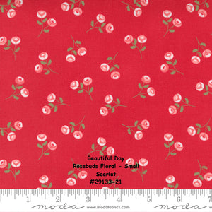 BEAUTIFUL DAY - #29131-14 - Wild Rose Floral - Medium Floral Print - Slate - Dark Grey - Coriander Quilts - Moda - One Half Yard