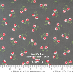 BEAUTIFUL DAY - #29133-21 - Rosebuds Floral - Small Floral Print - Scarlet - Red - Coriander Quilts - Moda - One Half Yard