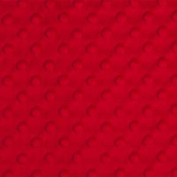 Shannon Cuddle Dimple Dot - MINKY - ONE HALF Yard - Red