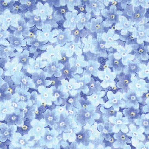 Yardage:   WILDFLOWERS BASICS - Light Blue - #32365-16 - One Half Yard - by Sentimental Studio for Moda - Blue Forget Me Nots