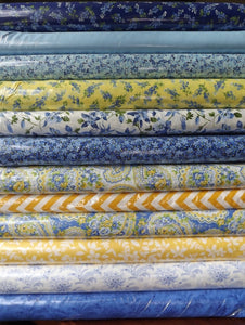 Yardage:   WILDFLOWERS BASICS - Light Blue - #32365-16 - One Half Yard - by Sentimental Studio for Moda - Blue Forget Me Nots