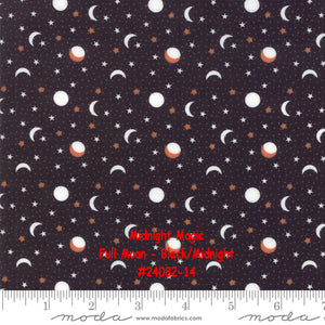 Midnight Magic - Haunted House - Plaid - Orange/Black/White - #24084-11 - ONE HALF YARD