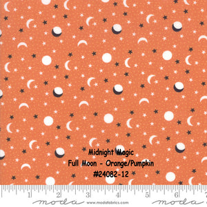 Midnight Magic - Haunted House - Plaid - Orange/Black/White - #24084-11 - ONE HALF YARD