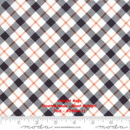Midnight Magic - Haunted House - Plaid - Orange/Black/White - #24084-11 - ONE HALF YARD